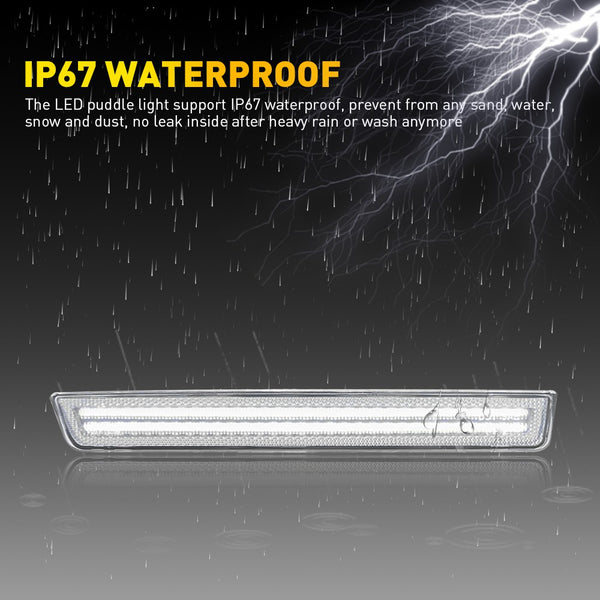 LED Side Marker Light for Dodge Challenger 2015-2022, Smoked Lens, Rear Bumper