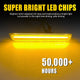 LED Side Marker Light for Dodge Challenger 2015-2023, Clear Lens, Amber, Front