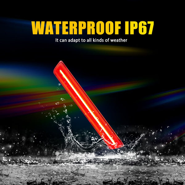 LED Side Marker Light for Dodge Challenger 2015-2023, Red, Rear, Clear Lens