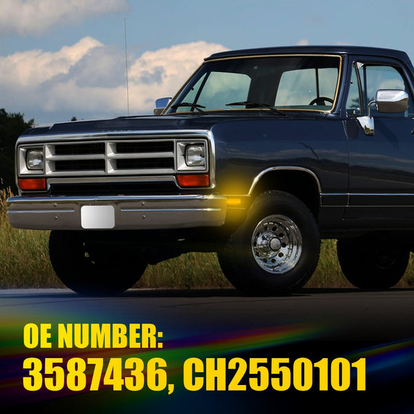 LED Side Marker Light for Dodge Charger 1972-1974 & 1984-1987, Smoked Lens, Front & Rear