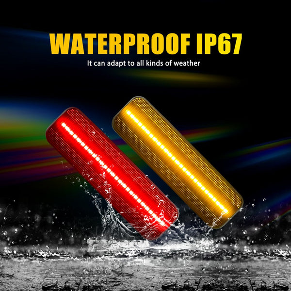 LED Side Marker Light for Dodge Charger 1972-1974 & 1984-1987, Smoked Lens, Front & Rear