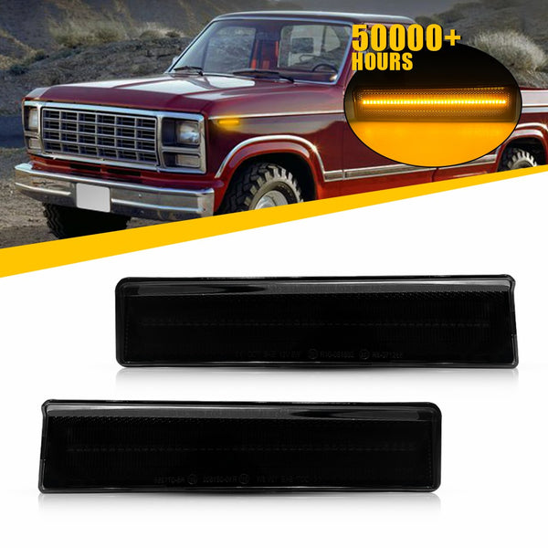 LED Side Marker Light for Ford Bronco/F-150/F-250/F-350 1980-1986, Amber