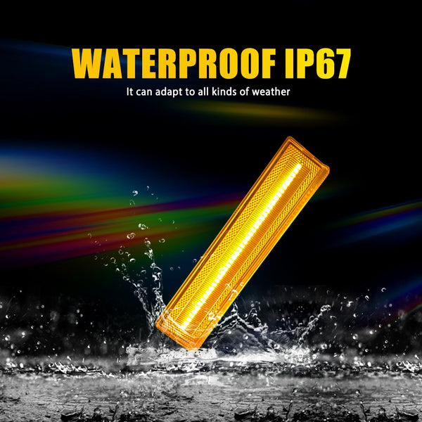 LED Side Marker Light for Ford Bronco & F-150/F-250/F-350 1980-1986, Amber, Front Fender