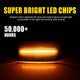 LED Side Marker Light for Ford Bronco Sport 2021-2024, Smoked Lens, Front Bumper