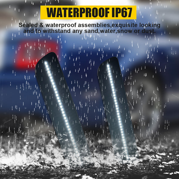 LED Side Marker Light for Ford Mustang 2005-2009, Smoked Lens, Cold White