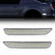 LED Side Marker Light for Ford Mustang 2010-2014, Clear Lens, White, Rear