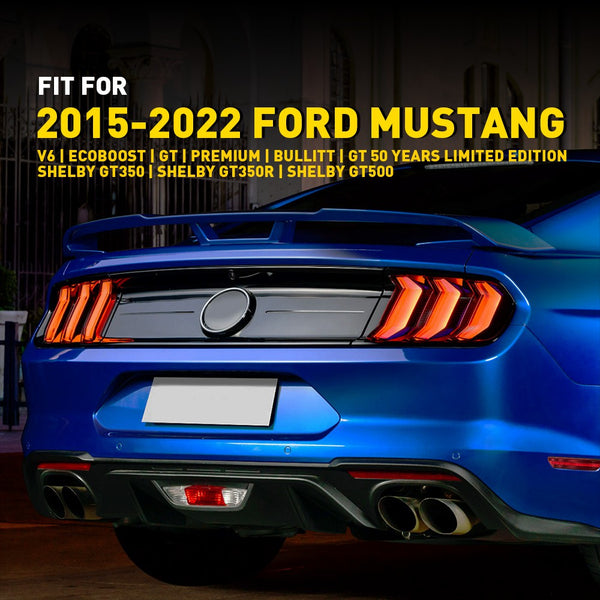 LED Side Marker Light for Ford Mustang 2015-2022, Red Lens, Rear L&R