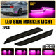 LED Side Marker Light for Ford Mustang 2015-2023, Dynamic Turn Signal, Purple, Bumper
