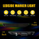 LED Side Marker Light for Ford Mustang 2015-2023, Dynamic Turn Signal, Purple, Bumper