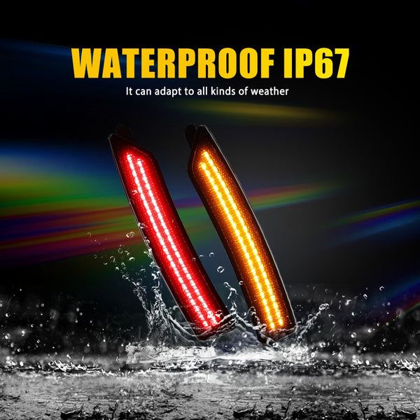 LED Side Marker Light for Ford Mustang S650 2024-2025, Smoked Lens, Amber/Red