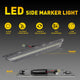 LED Side Marker Light for Ford Mustang V6/EcoBoost/GT 2015-2022, Clear Lens, White, Rear