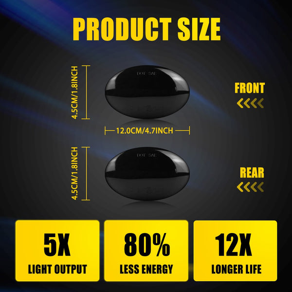 LED Side Marker Light for Ford Super Duty F-350/F-450/F-550, White, Side Fender, Dually Bed