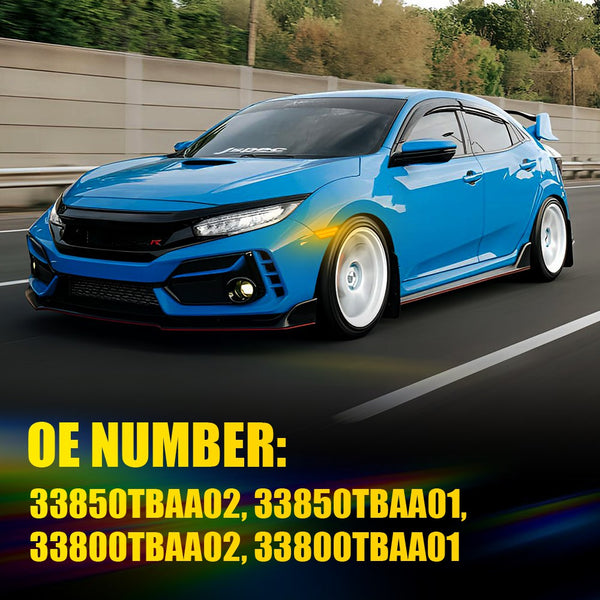 LED Side Marker Light for Honda Civic 2016-2021, Amber/White, Dynamic Turn Signal