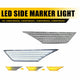 LED Side Marker Light for Honda Civic 2016-2021, Clear Lens, Switchback Sequential