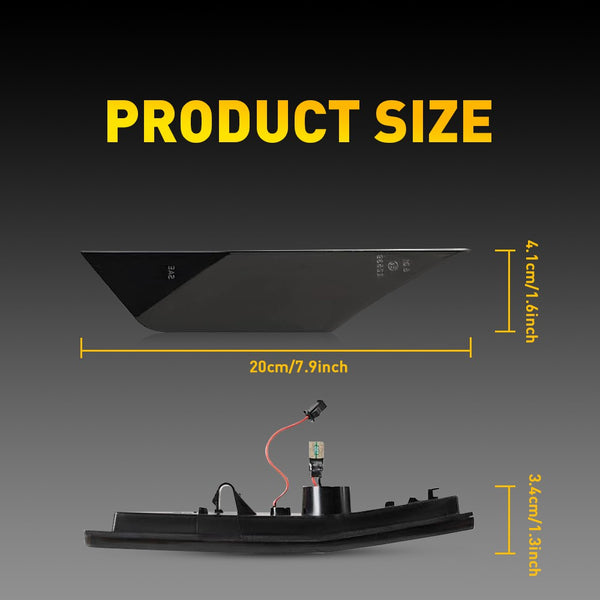 LED Side Marker Light for Honda Civic 2016-2021, Sequential Switchback Turn Signal