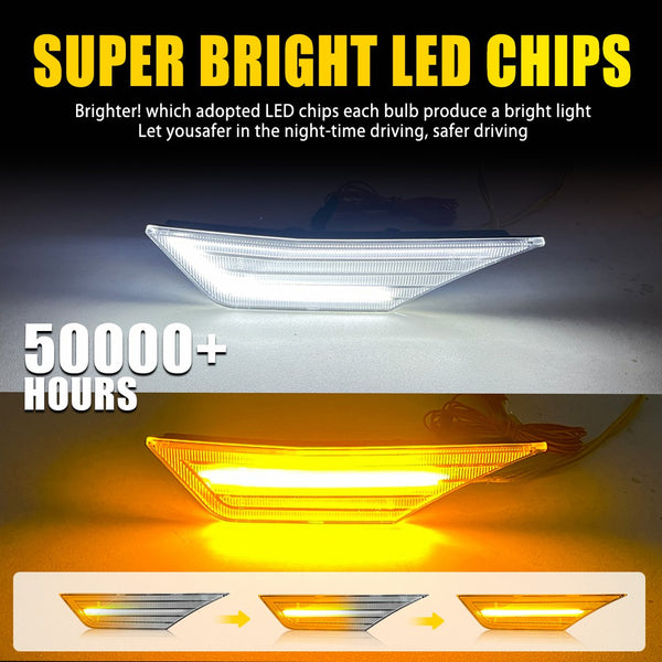 LED Side Marker Light for Honda Civic 2016-2021, Sequential Turn Signal/DRL