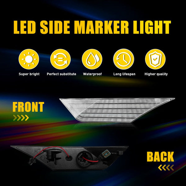 LED Side Marker Light for Honda Civic 2016-2021, Switchback Sequential Turn Signal