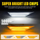 LED Side Marker Light for Honda Civic 2016-2021, Switchback Sequential Turn Signal