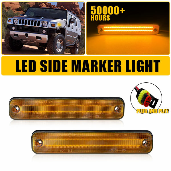 LED Side Marker Light for Hummer H2 2003-2009, Front