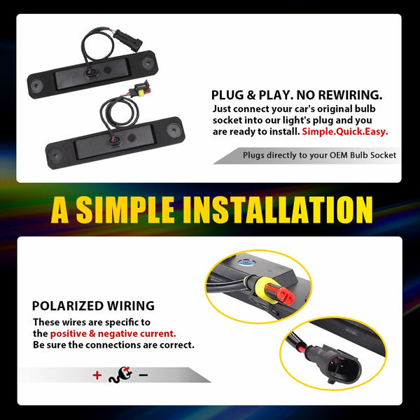 LED Side Marker Light for Hummer H2 2003-2009, Smoked Lens, Amber/Red, Front & Rear