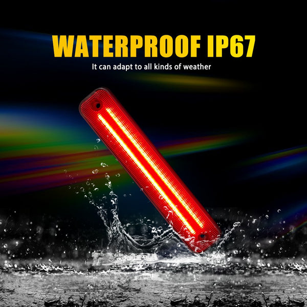 LED Side Marker Light for Hummer H2 2003-2009, Smoked Lens, Red, Rear