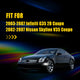 LED Side Marker Light for Infiniti G35 Coupe 2003-2007, Clear Lens, White, Front Bumper