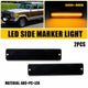 LED Side Marker Light for Jeep Grand Wagoneer 1984-1991, Smoked Lens, Front L&R