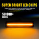 LED Side Marker Light for Jeep Grand Wagoneer 1984-1991, Smoked Lens, Front L&R
