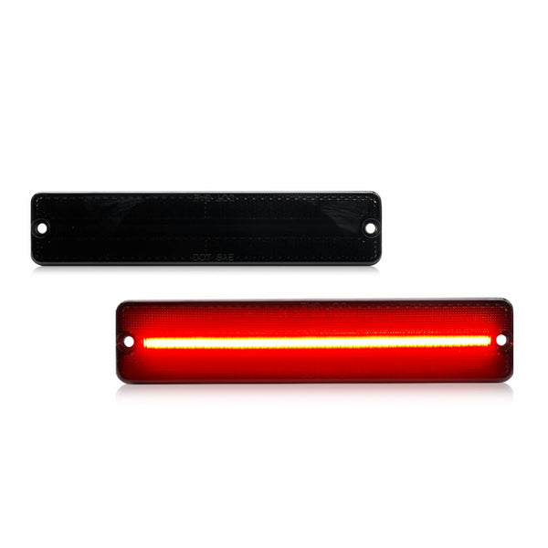 LED Side Marker Light for Jeep Grand Wagoneer 1984-1991, Smoked Lens, Rear L&R