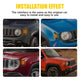 LED Side Marker Light for Jeep Renegade 2015-2023, Smoked Lens, Amber, Front