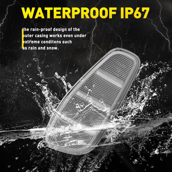 LED Side Marker Light for Jeep Renegade 2015-2025, Clear Lens, Amber, L&R Fender