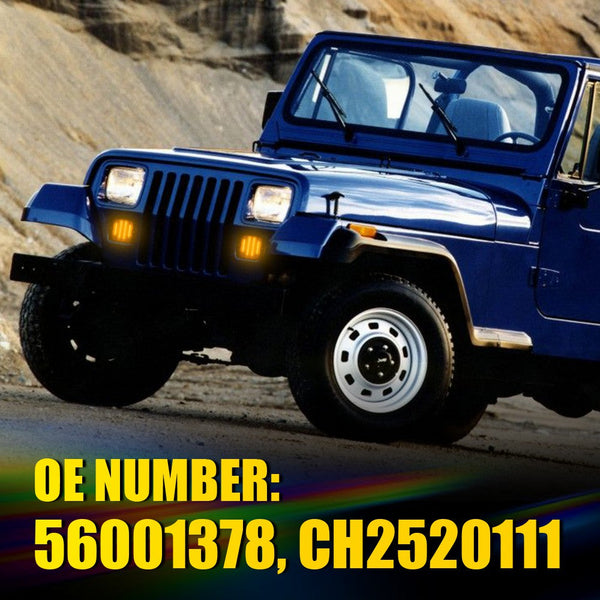 LED Side Marker Light for Jeep Wrangler YJ 1987-1995, Smoked Lens, Turn Signal