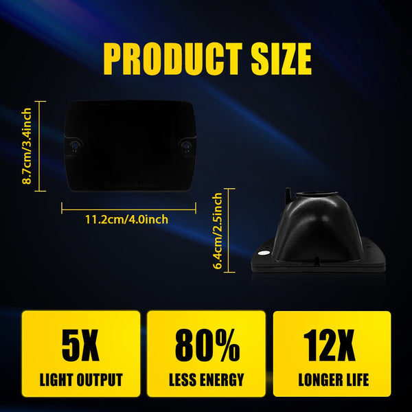 LED Side Marker Light for Jeep Wrangler YJ 1987-1995, Smoked Lens, Turn Signal