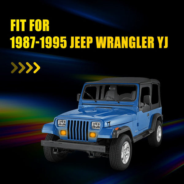 LED Side Marker Light for Jeep Wrangler YJ 1987-1995, Smoked Lens, Turn Signal