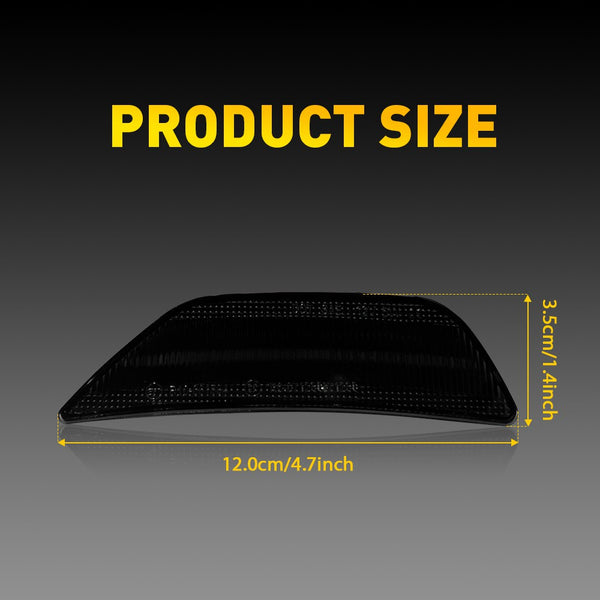 LED Side Marker Light for Kia K5 2021-2024, Smoked Lens, Amber, Front Bumper