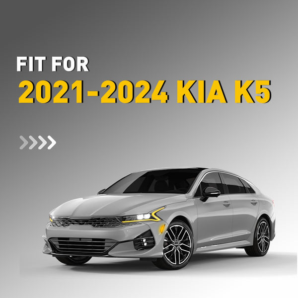 LED Side Marker Light for Kia K5 2021-2024, Smoked Lens, Amber, Front Bumper