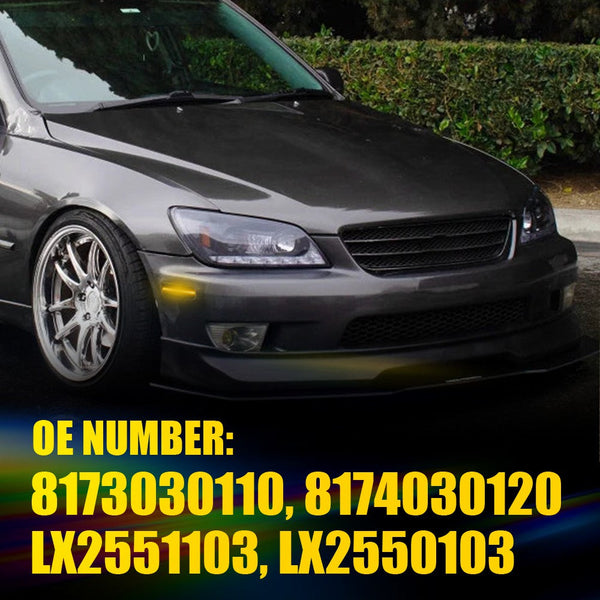 LED Side Marker Light for Lexus IS300 2001-2005/GS430 & Toyota Prius, Smoked Lens, Amber