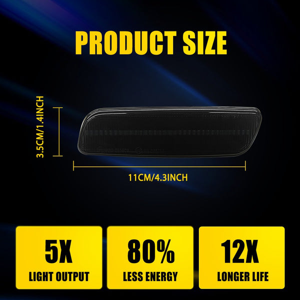 LED Side Marker Light for Lexus IS300 2001-2005/GS430 & Toyota Prius, Smoked Lens, White