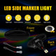 LED Side Marker Light for Mazda 2/3/5/MPV, Dark Smoked, Amber, Front Fender L&R