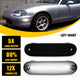 LED Side Marker Light for Mazda MX-5 Miata 1990-2005, Smoked Lens, White, Front/Rear