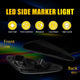 LED Side Marker Light for Mazda MX-5 Miata/RX-8, Dark Smoked, Amber, Sequential