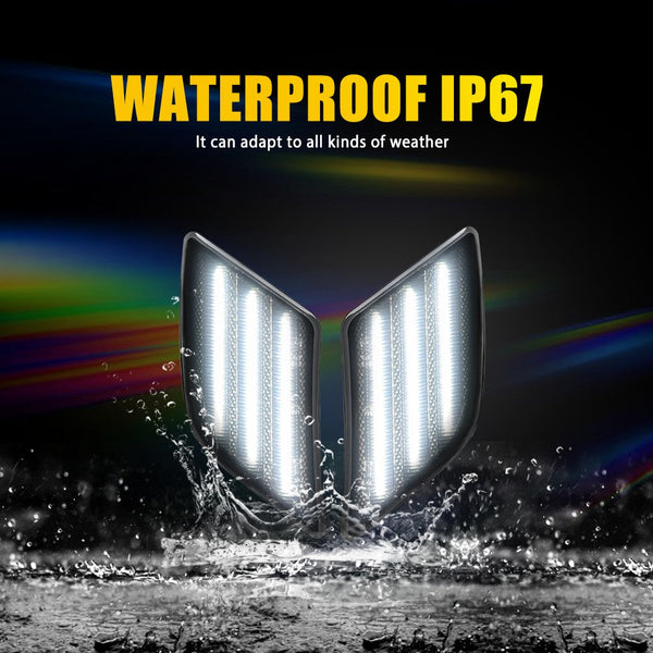 LED Side Marker Light for Mercedes-Benz C-Class W204 2008-2011, Smoked Lens, White