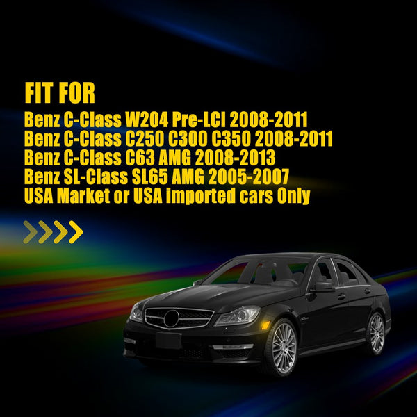 LED Side Marker Light for Mercedes-Benz C-Class W204 2008-2011, Smoked Lens, White