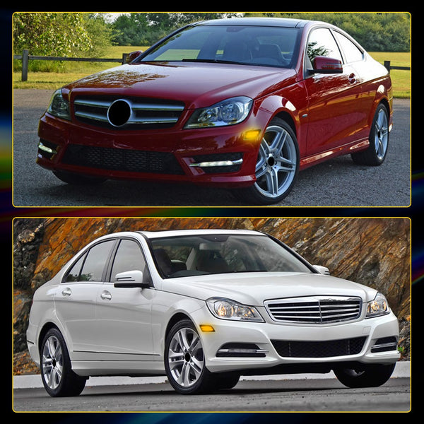 LED Side Marker Light for Mercedes C-Class C300/C350/C63 AMG 2012-2014, Amber, Front