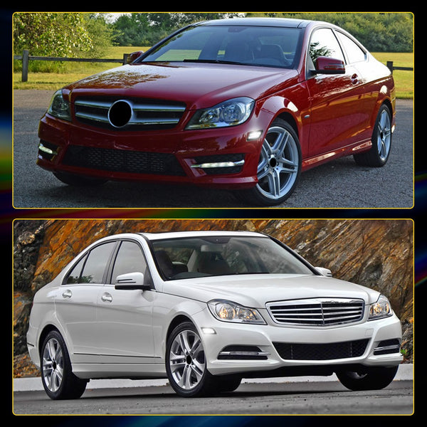 LED Side Marker Light for Mercedes W204 C250/C300, Smoked Lens, White, Front