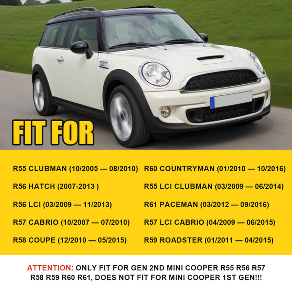 LED Side Marker Light for MINI Cooper R55/R56/R57/R58/R59/R60/R61, Amber, Front