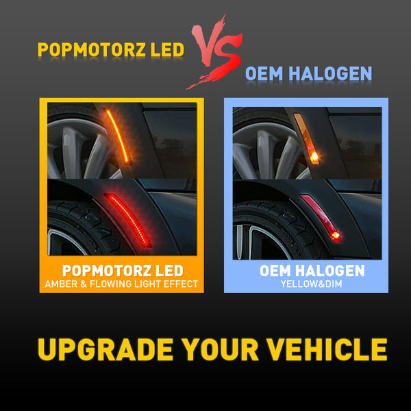 LED Side Marker Light for MINI Cooper R55/R56/R57/R58/R59/R60/R61, Amber/Red