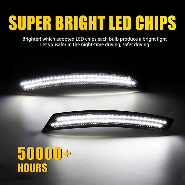 LED Side Marker Light for MINI Cooper R55/R56/R57/R58/R59/R60, Smoked Lens, Front & Rear