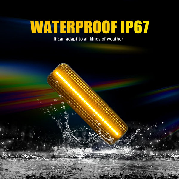 LED Side Marker Light for Plymouth Barracuda/Satellite 1972-1974, Smoked Lens, Front