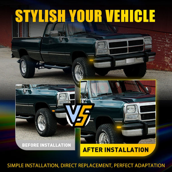 LED Side Marker Light for Plymouth Barracuda/Satellite 1972-1974, Smoked Lens, Front